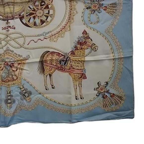 HERMES Black Silk Scarf - Picture 4 of 5